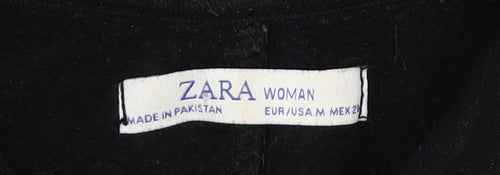 Zara Women's Black Pullover Hoodie M