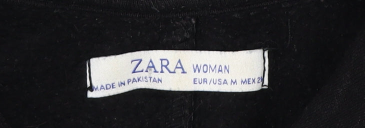 Zara Women's Black Pullover Hoodie M