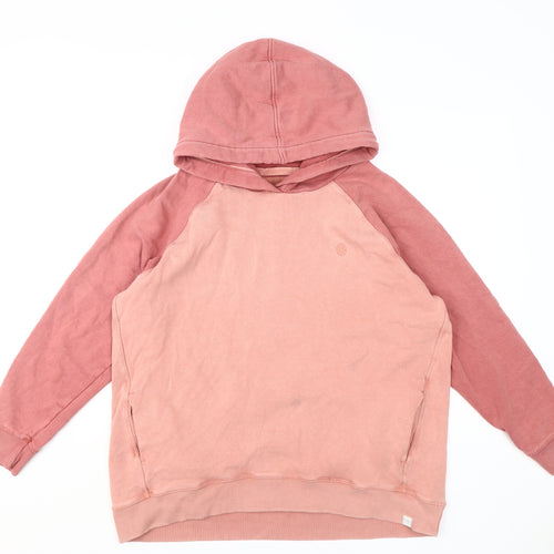 Fat Face Men's Pink Pullover Hoodie L