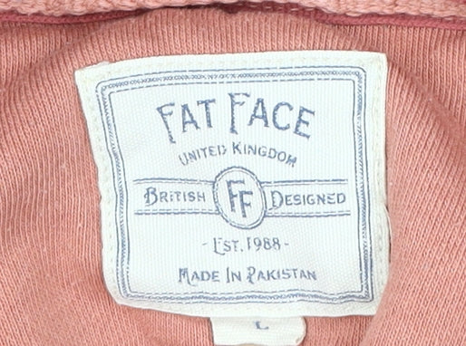 Fat Face Men's Pink Pullover Hoodie L