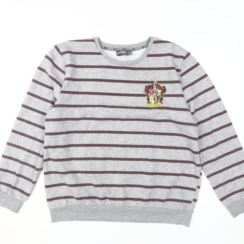 Harry Potter Unisex Grey Striped Sweatshirt Size L