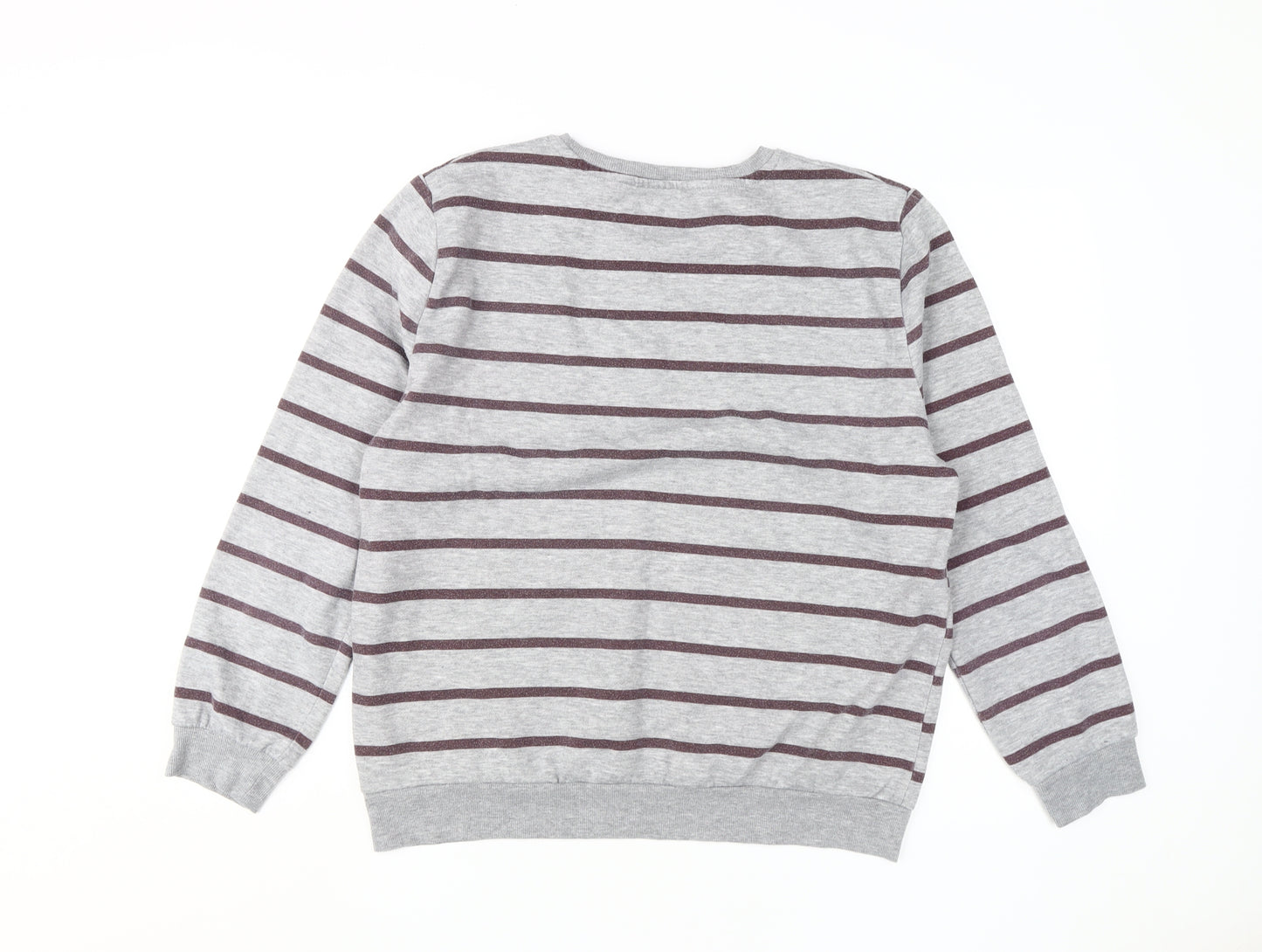 Harry Potter Unisex Grey Striped Sweatshirt Size L