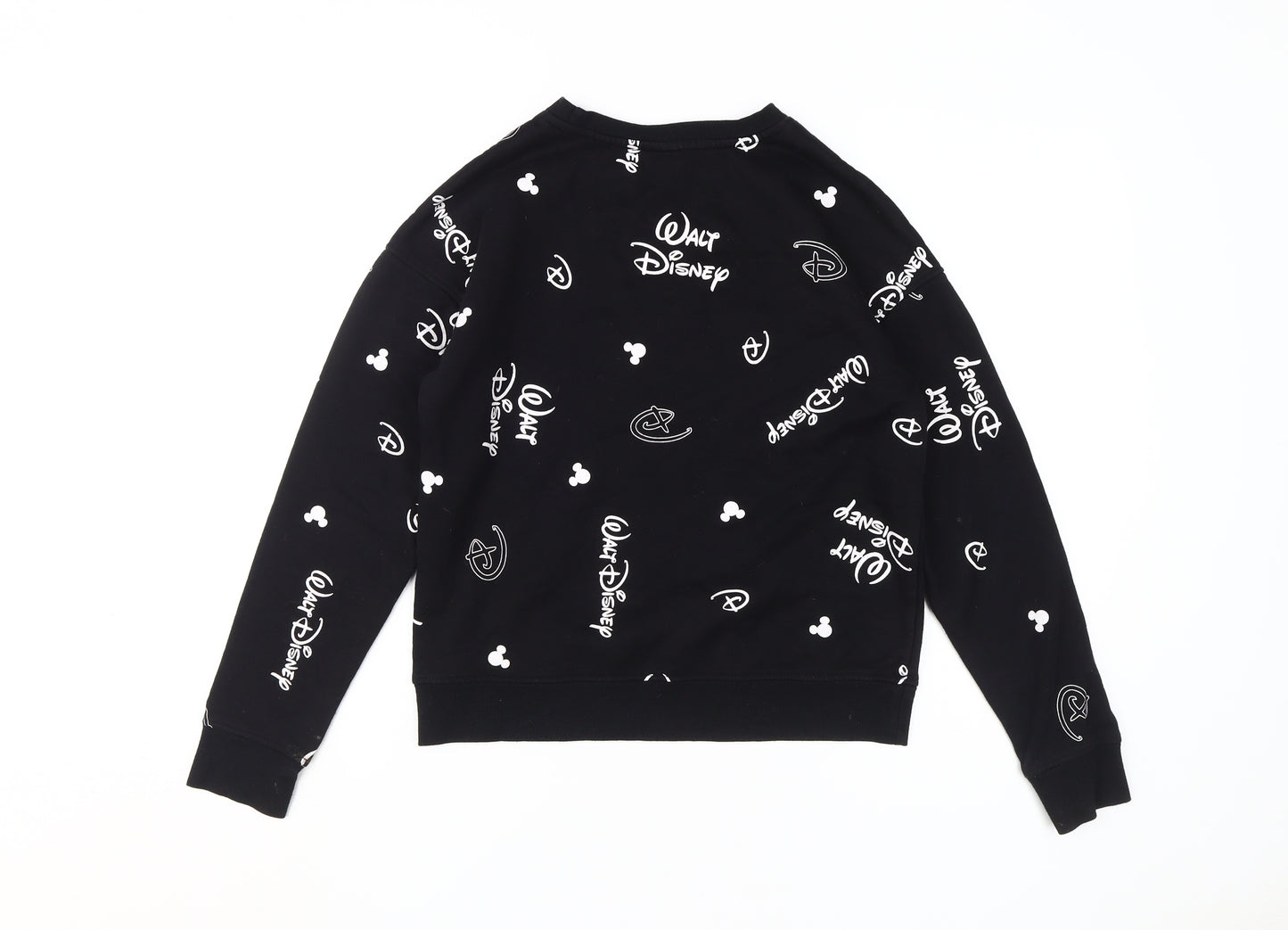 Disney Women's Black Logo Pullover Sweatshirt 2XS