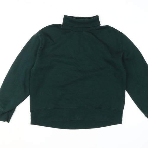 Zara Unisex Green Pullover Sweatshirt L