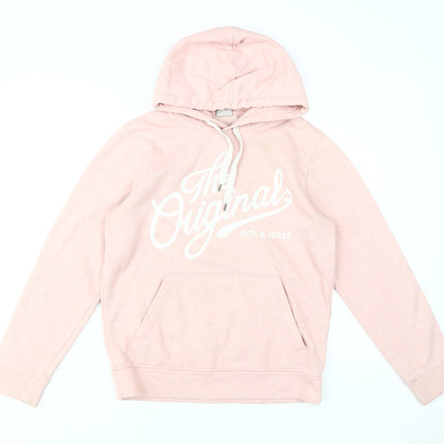 Jack & Jones Women's Pink Pullover Hoodie, Small