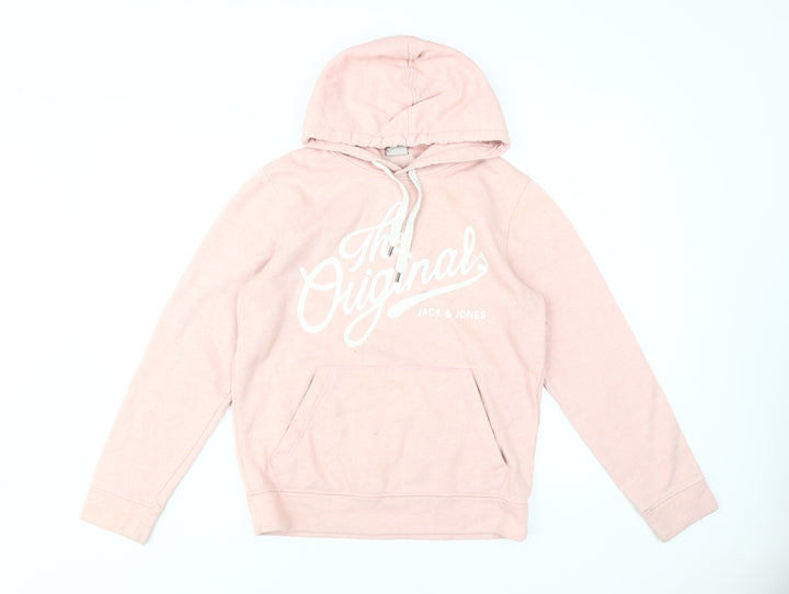 Jack & Jones Women's Pink Pullover Hoodie, Small