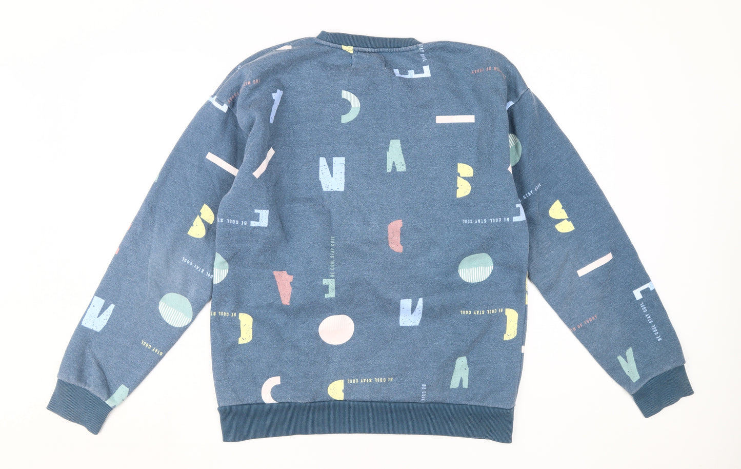 Reserved Boys Blue Graphic Print Pullover Sweatshirt L