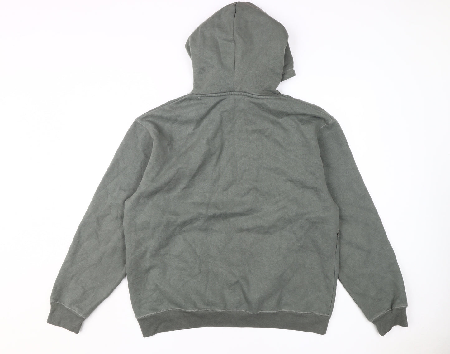 Zara Men's Green Pullover Hoodie Size L