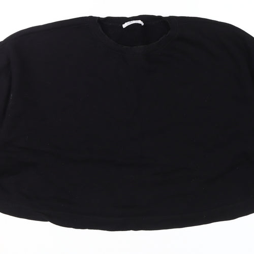 Zara Women's Black Pullover Sweatshirt M