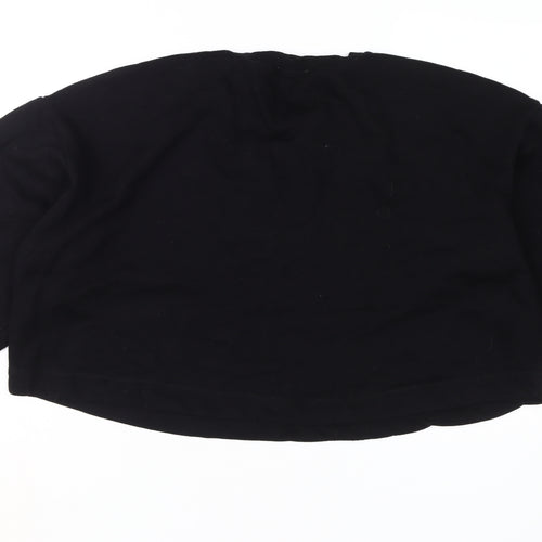 Zara Women's Black Pullover Sweatshirt M