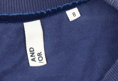 And/Or Women's Blue Pullover Sweatshirt Size 8