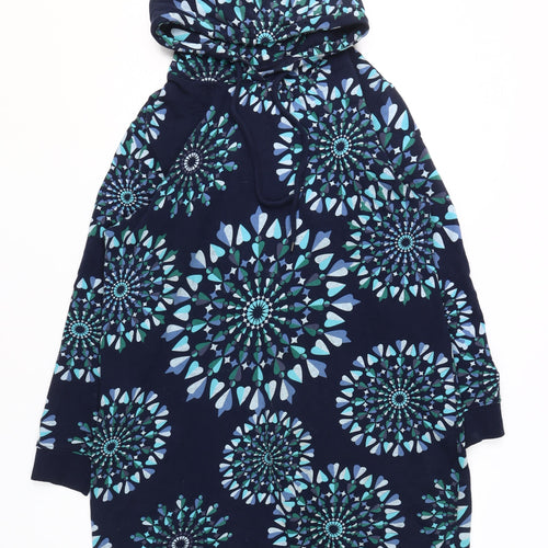 John Baner Women's Blue Geometric Hoodie L