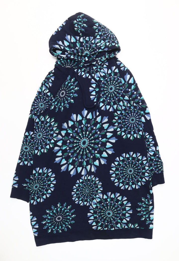 John Baner Women's Blue Geometric Hoodie L