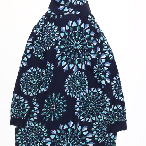 John Baner Women's Blue Geometric Hoodie L