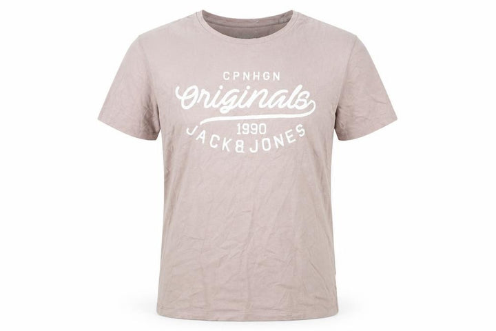 Jack & Jones Men's Beige Graphic T-Shirt - L