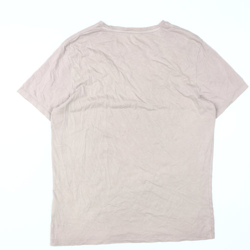 Jack & Jones Men's Beige Graphic T-Shirt - L