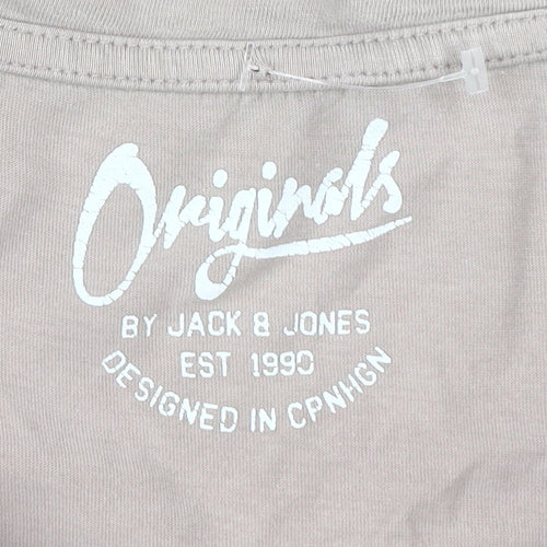 Jack & Jones Men's Beige Graphic T-Shirt - L