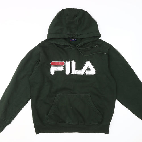 FILA Men's Green Pullover Hoodie XL - Stylish and Warm