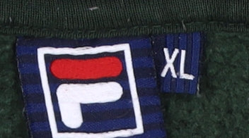 FILA Men's Green Pullover Hoodie XL - Stylish and Warm