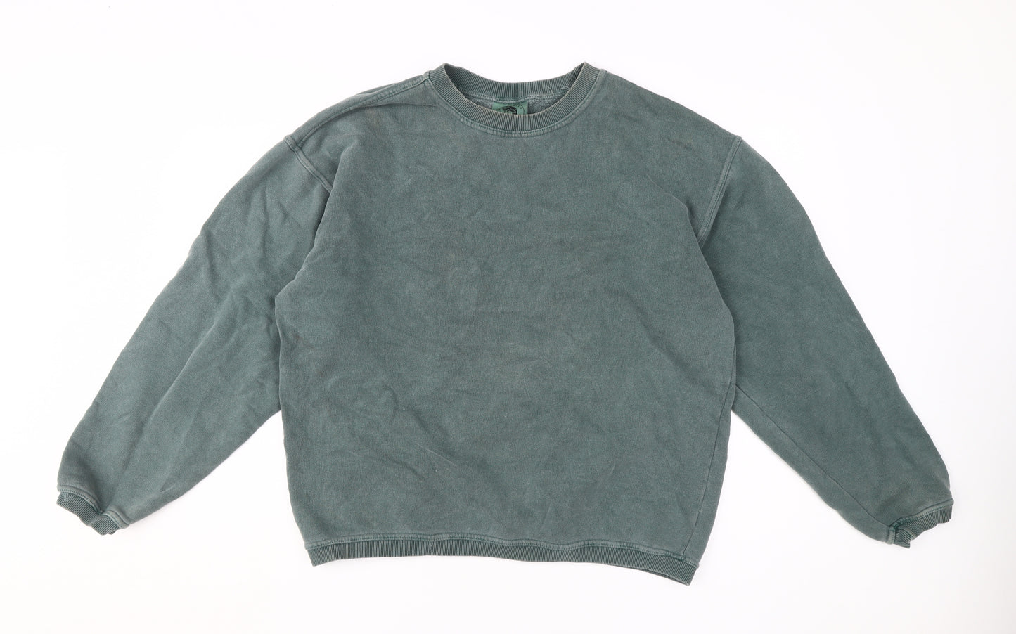 Authentic Pigment Men's Green M Pullover Sweatshirt