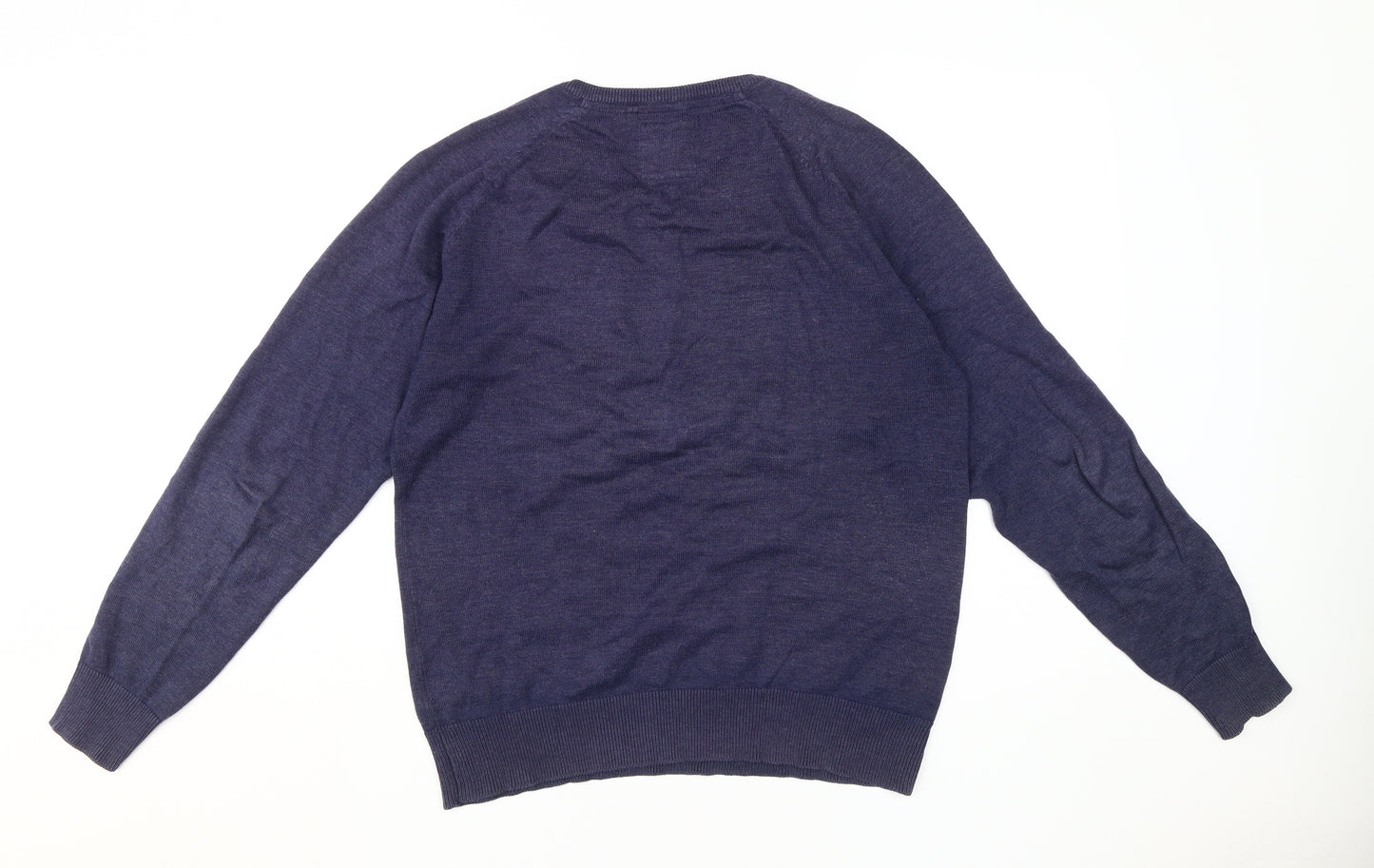 Slazenger Men's Blue V-Neck Pullover Jumper Size S