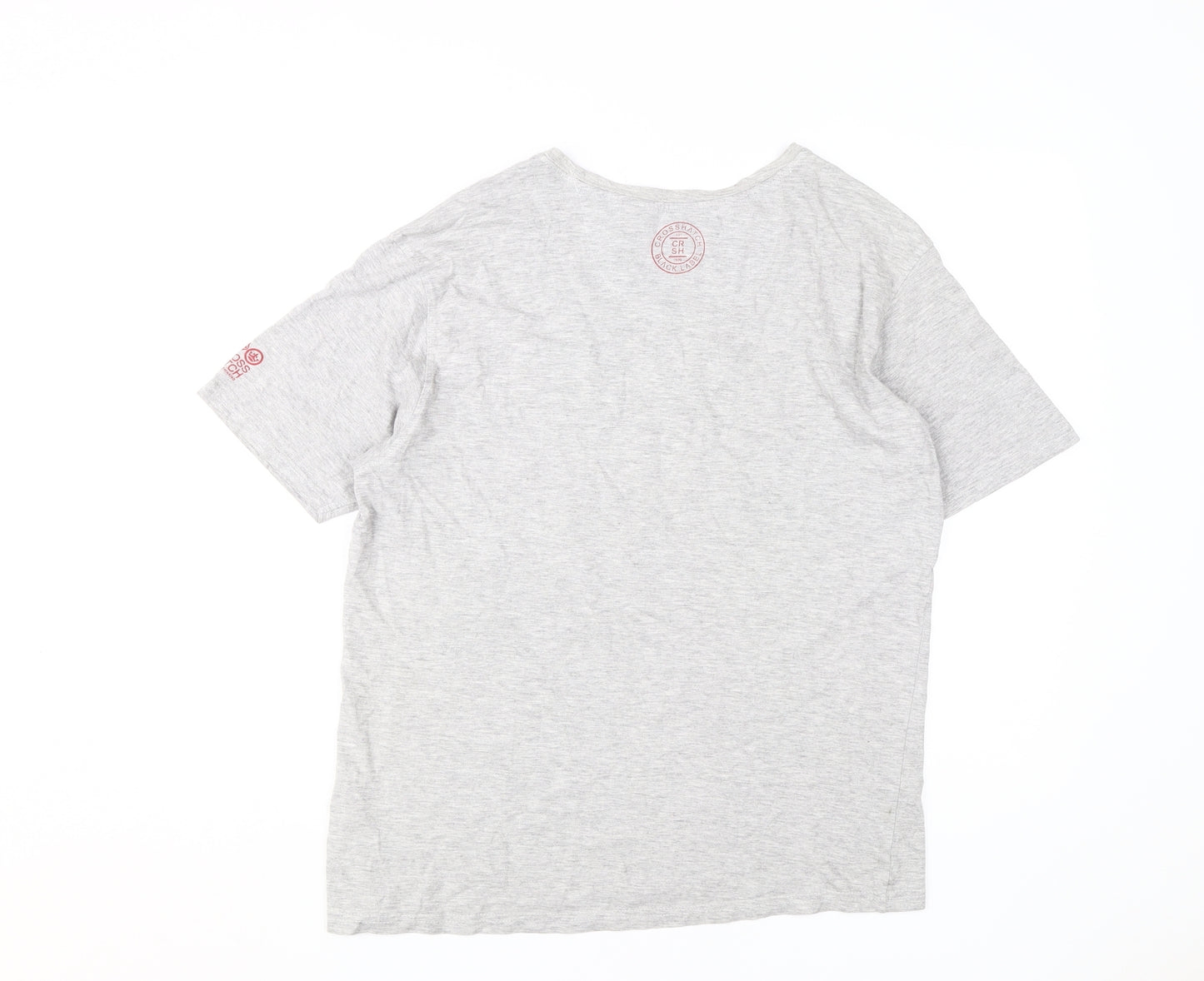 Crosshatch Men's Grey Graphic Print T-Shirt, L