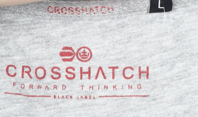 Crosshatch Men's Grey Graphic Print T-Shirt, L