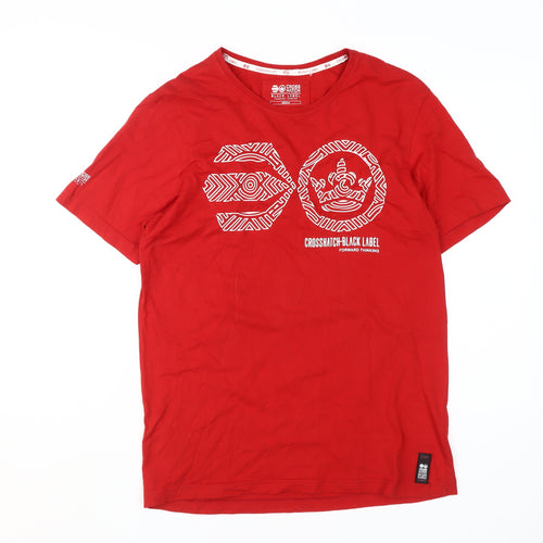 Crosshatch Men's Red Medium Graphic Print T-Shirt