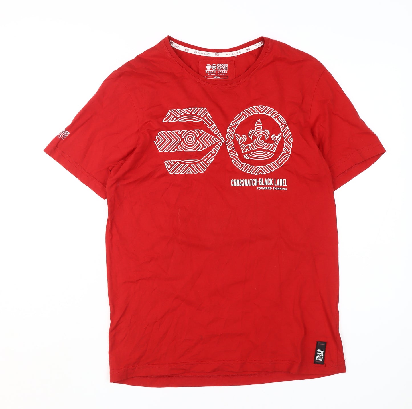 Crosshatch Men's Red Medium Graphic Print T-Shirt