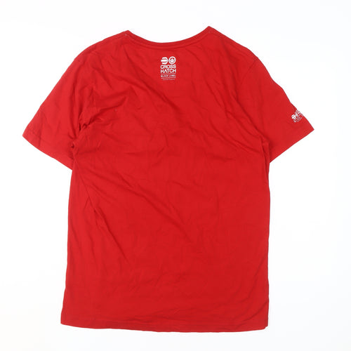 Crosshatch Men's Red Medium Graphic Print T-Shirt