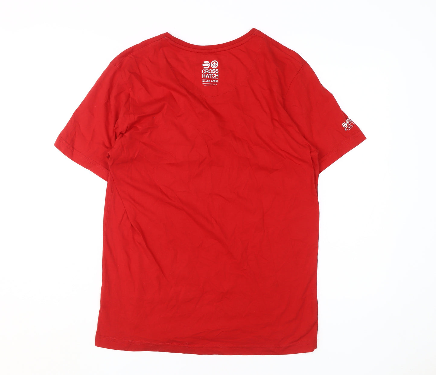 Crosshatch Men's Red Medium Graphic Print T-Shirt