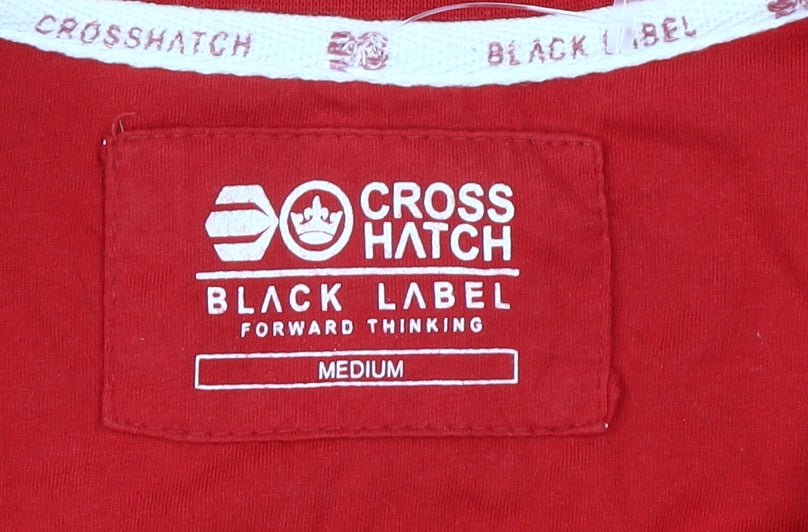 Crosshatch Men's Red Medium Graphic Print T-Shirt