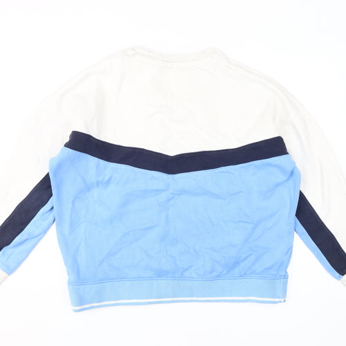 Jack Wills Women's Ivory Blue Sweatshirt Size 14