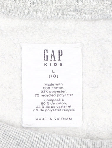 GAP Kids Grey Rainbow Sweatshirt, Girls L, Pullover Style
