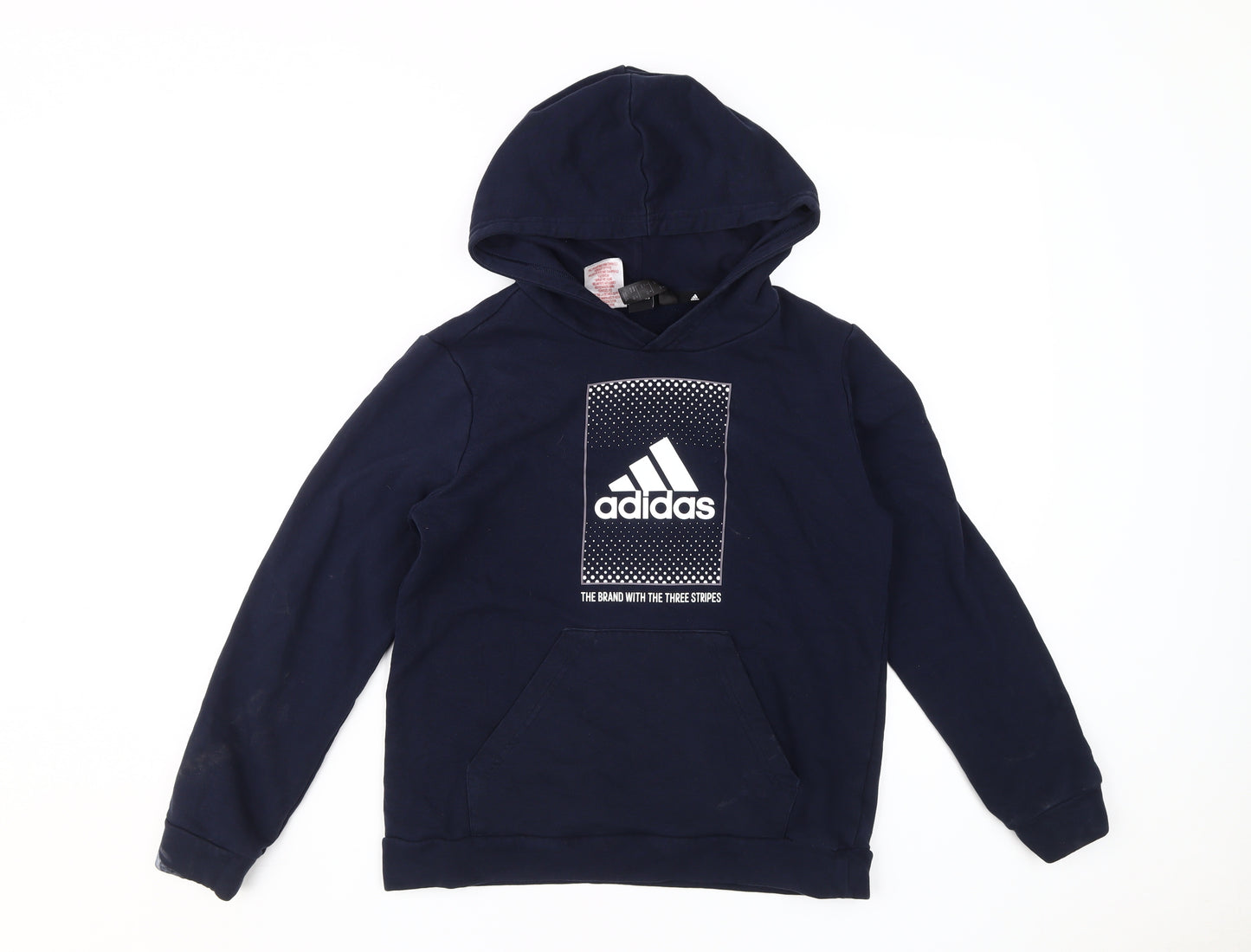 Adidas Boys Blue Pullover Hoodie 11-12 Years with Logo