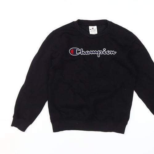 Champion Boys Black Logo Sweatshirt 9-10 Years