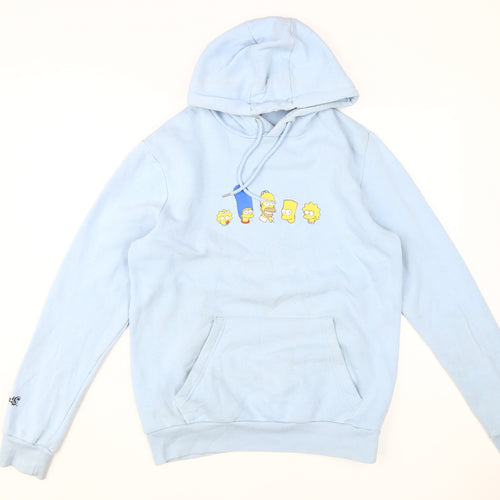 The Simpsons Men's Blue M Pullover Hoodie - Cartoon Style