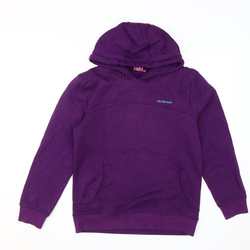 LA Gear Teens Purple Hoodie Pullover Size 10 Casual