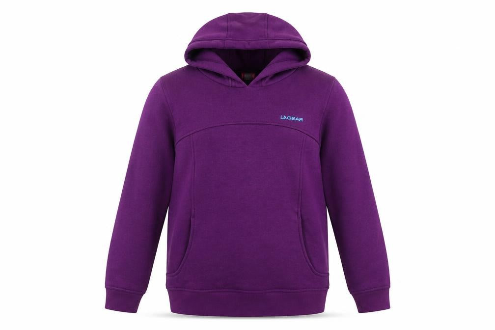 Front view of LA Gear Teens Purple Hoodie Pullover, size 10, Casual