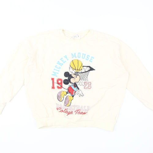 Disney Women's Beige Pullover Sweatshirt UK 12