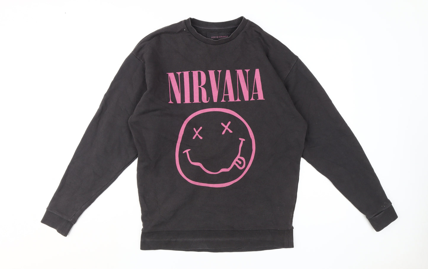 ASOS Nirvana Black XS Pullover Sweatshirt Unisex
