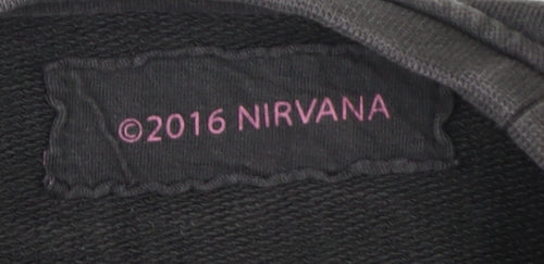 ASOS Nirvana Black XS Pullover Sweatshirt Unisex