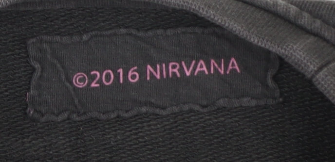 ASOS Nirvana Black XS Pullover Sweatshirt Unisex