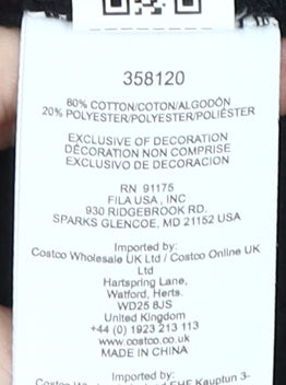 Fila Men's Black XL Pullover Hoodie with Logo