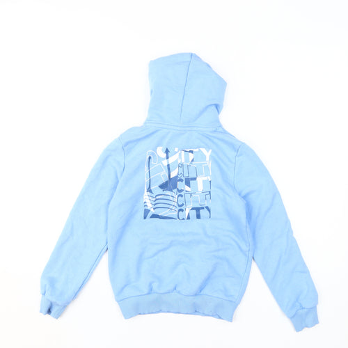 Puma Boys Blue Pullover Hoodie 9-10 Years Sports Graphic