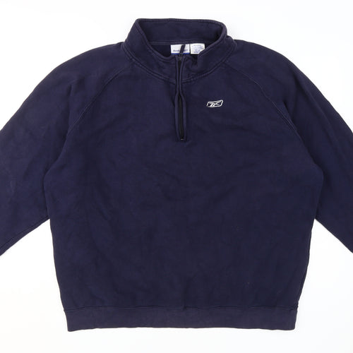 Reebok Men's Blue 1/4 Zip Sweatshirt XL