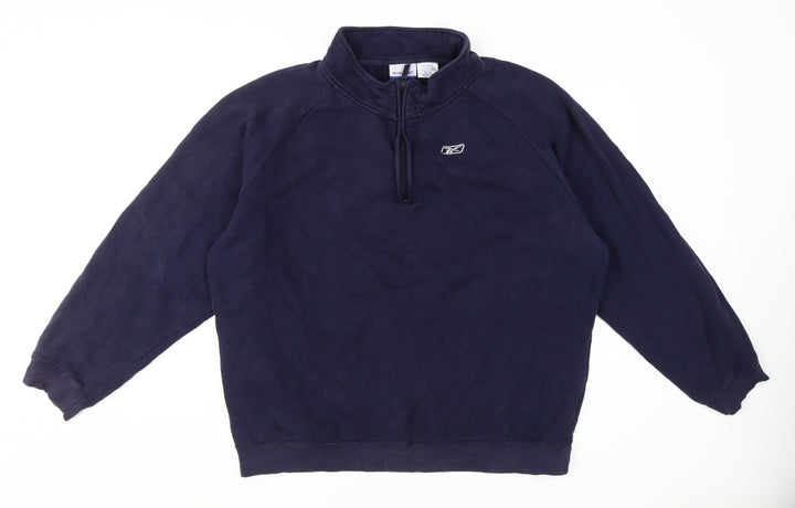 Reebok Men's Blue 1/4 Zip Sweatshirt XL