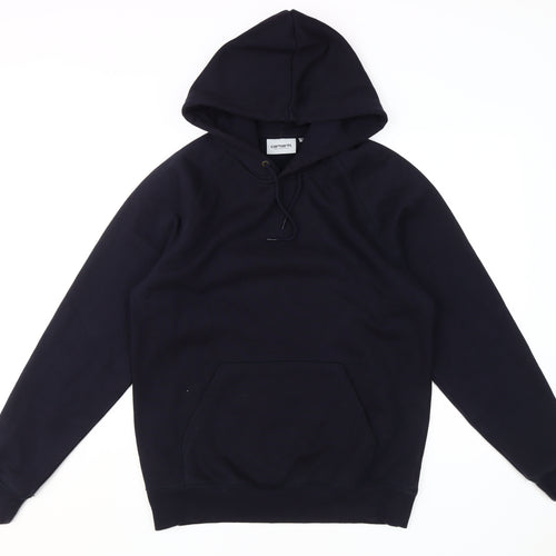 Carhartt Men's Black Pullover Hoodie - M, Logo Accent