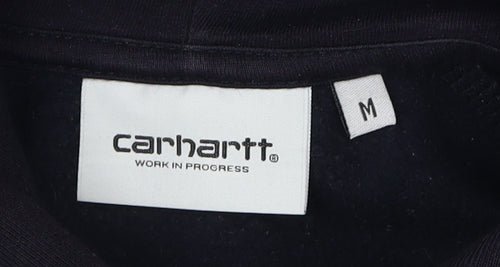 Carhartt Men's Black Pullover Hoodie - M, Logo Accent