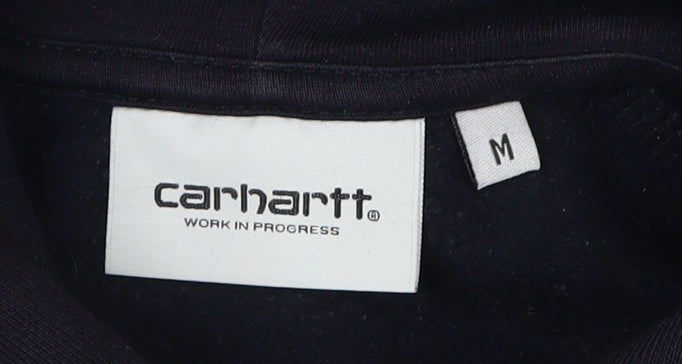 Carhartt Men's Black Pullover Hoodie - M, Logo Accent